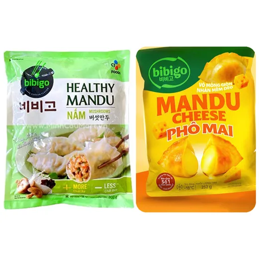 Bibigo Mandu Nấm & Mandu Cheese Phô Mai